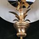 Lustre suspension bouillotte 3 lampes décor roseaux