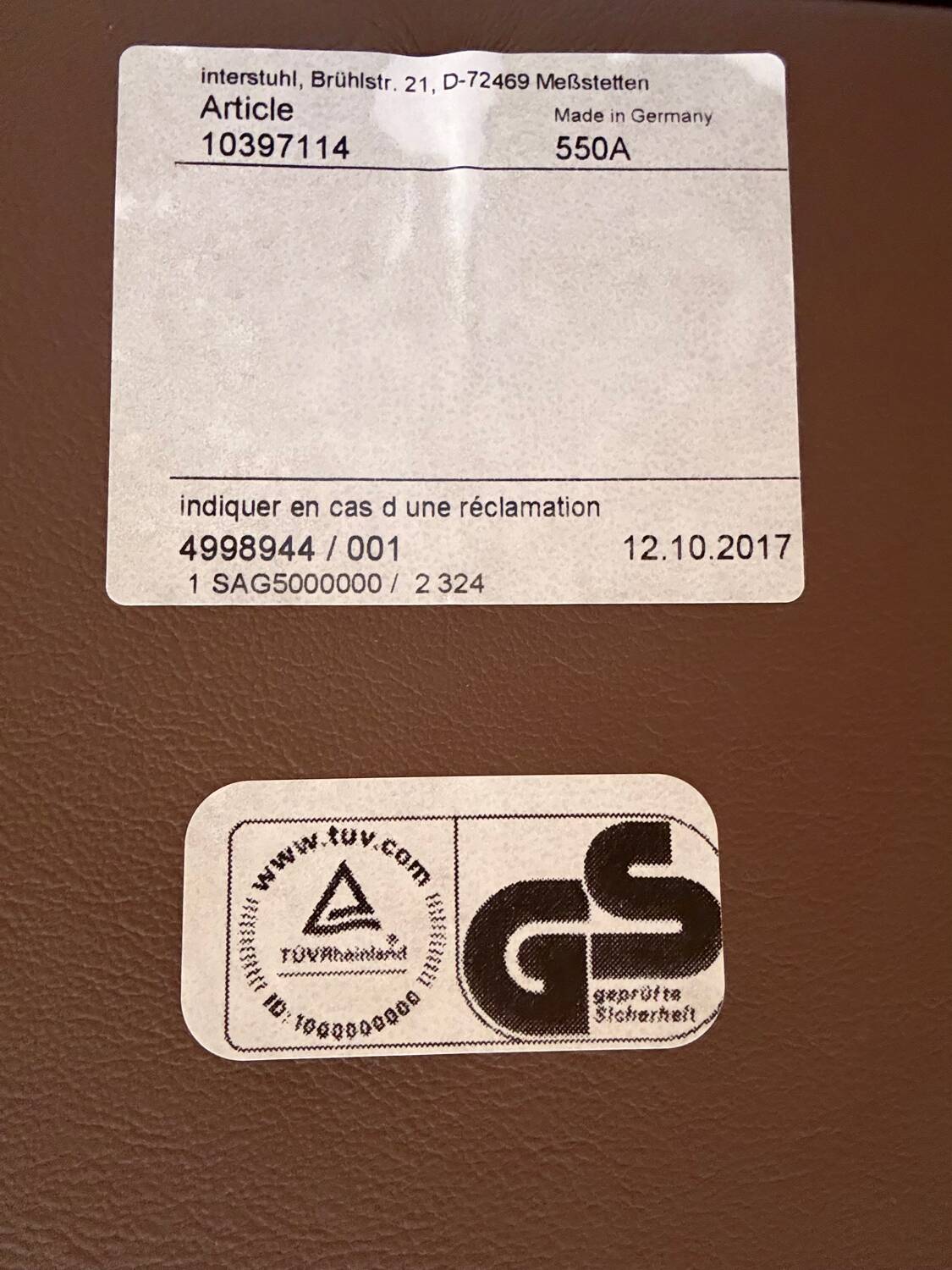 Interstuhl 550A conference chair