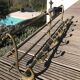 Brass coat and hat rack