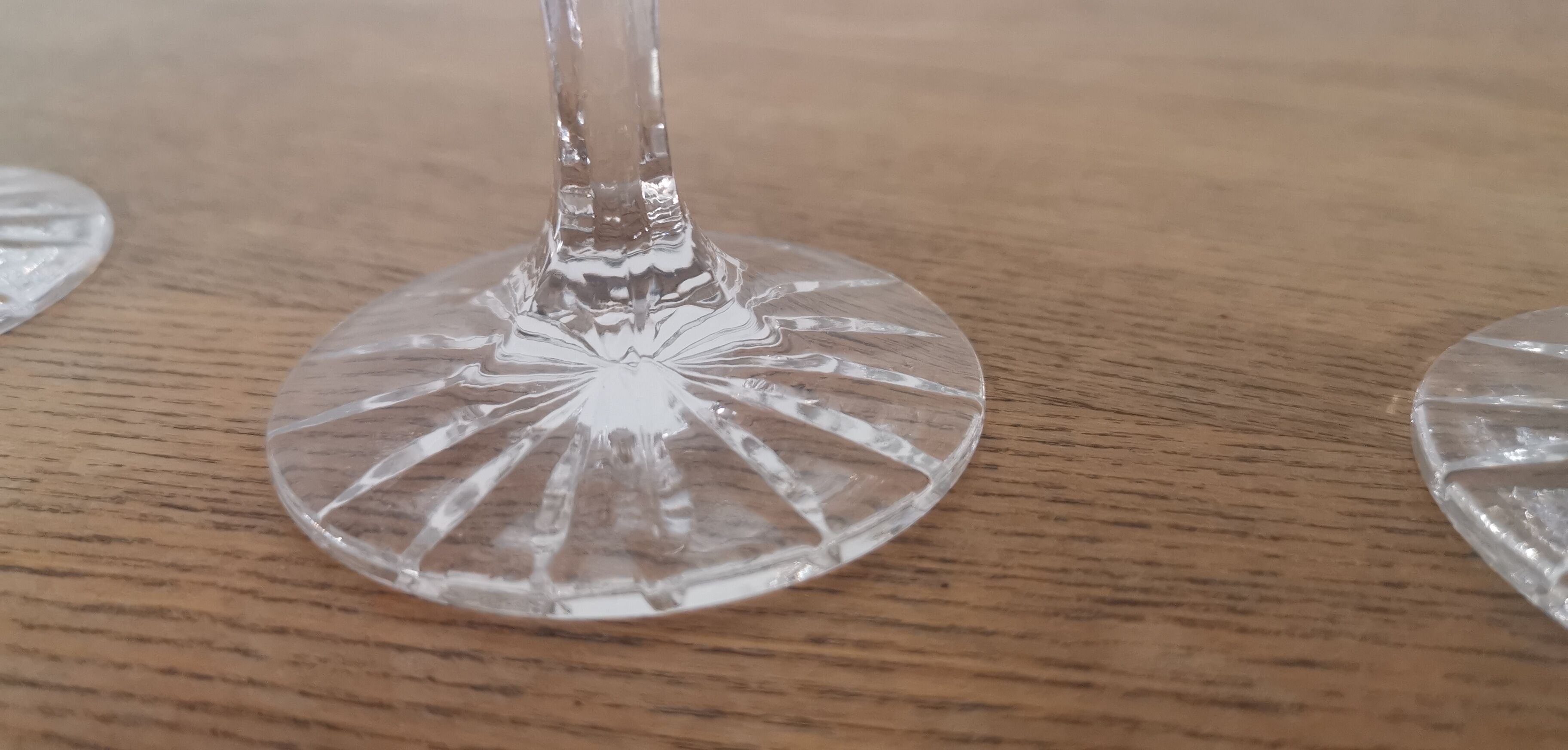 4 Champagne glasses in cut bohemian crystal Claudia