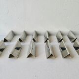 12 chrome metal knife holders