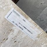 Rectangular travertine coffee table