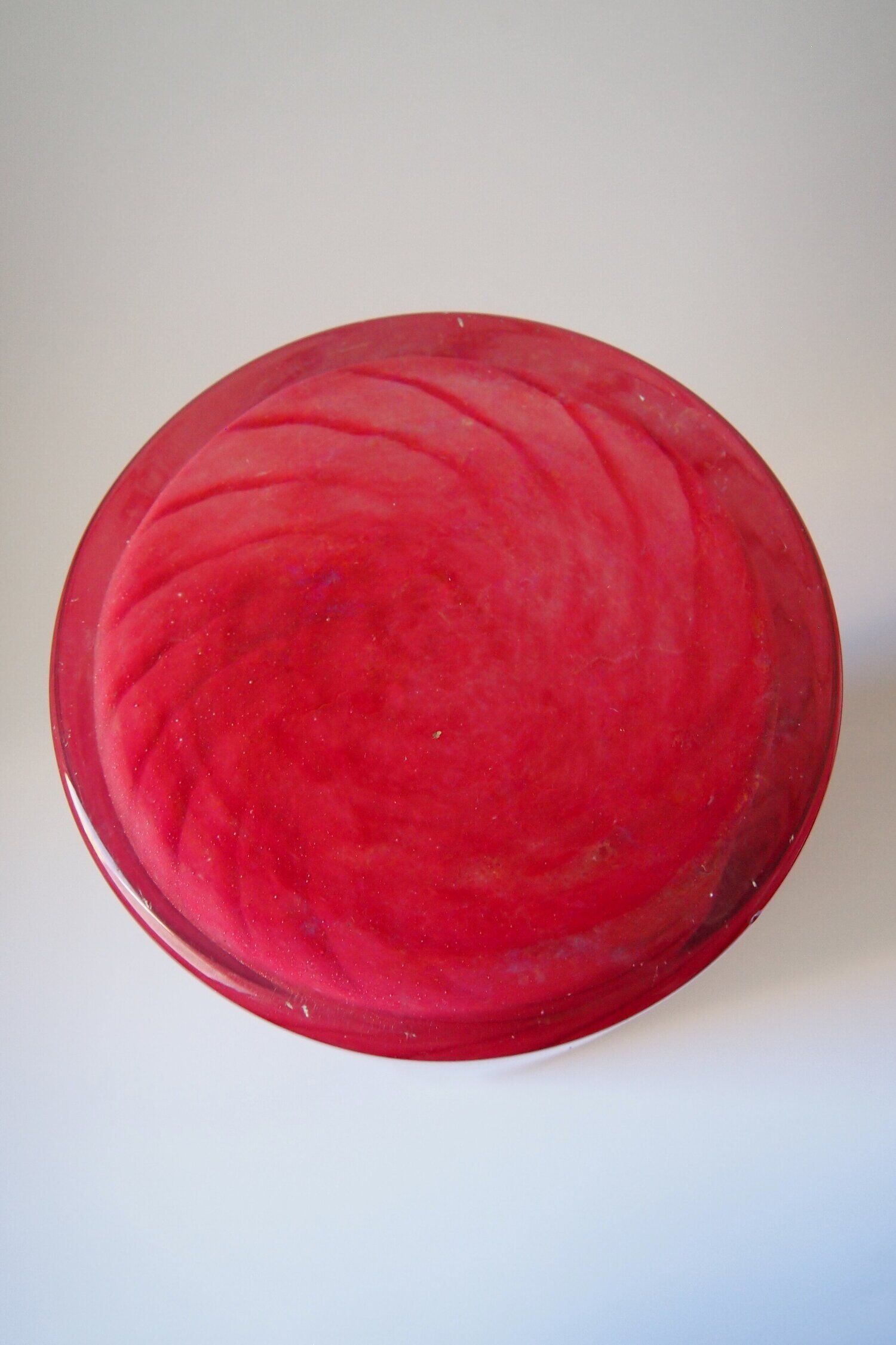 Spiral blown glass vase