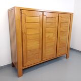 Vintage Maison Regain elm wardrobe from the 70s and 80s