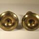 Pair of brass candle holders