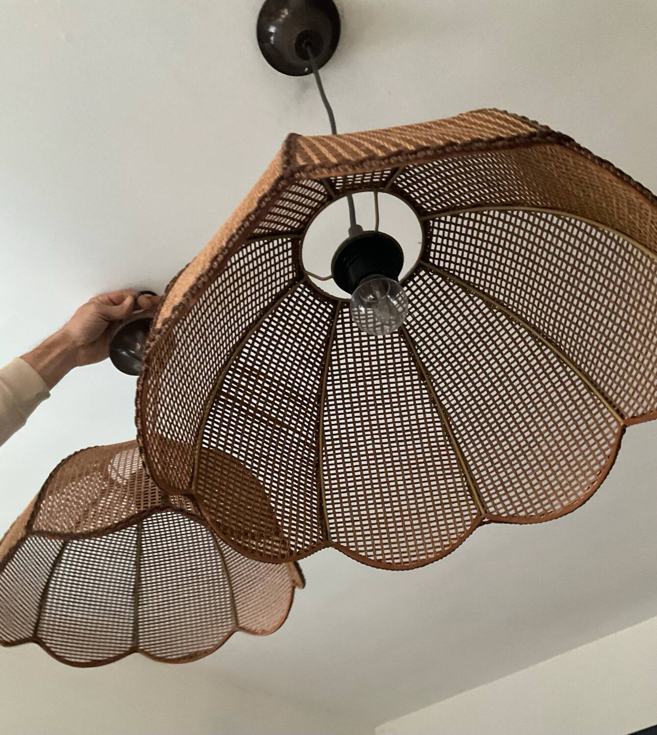 Pair of 1970s rope suspensions