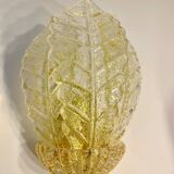 Pair of Murano glass and gold inlaid sconces Barovier Toso, Italy 1990