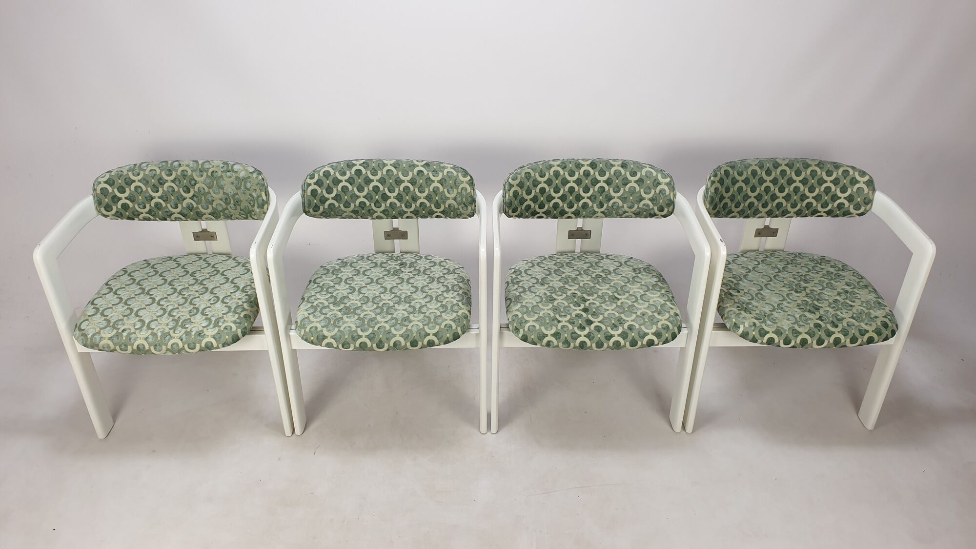 Augusto Savini for Pozzi Set of Four 'Pamplona' Chairs, Italy 1970's
