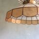 70s mother-of-pearl and brass pendant light