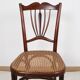Old cane bistro chair, stamped fischel