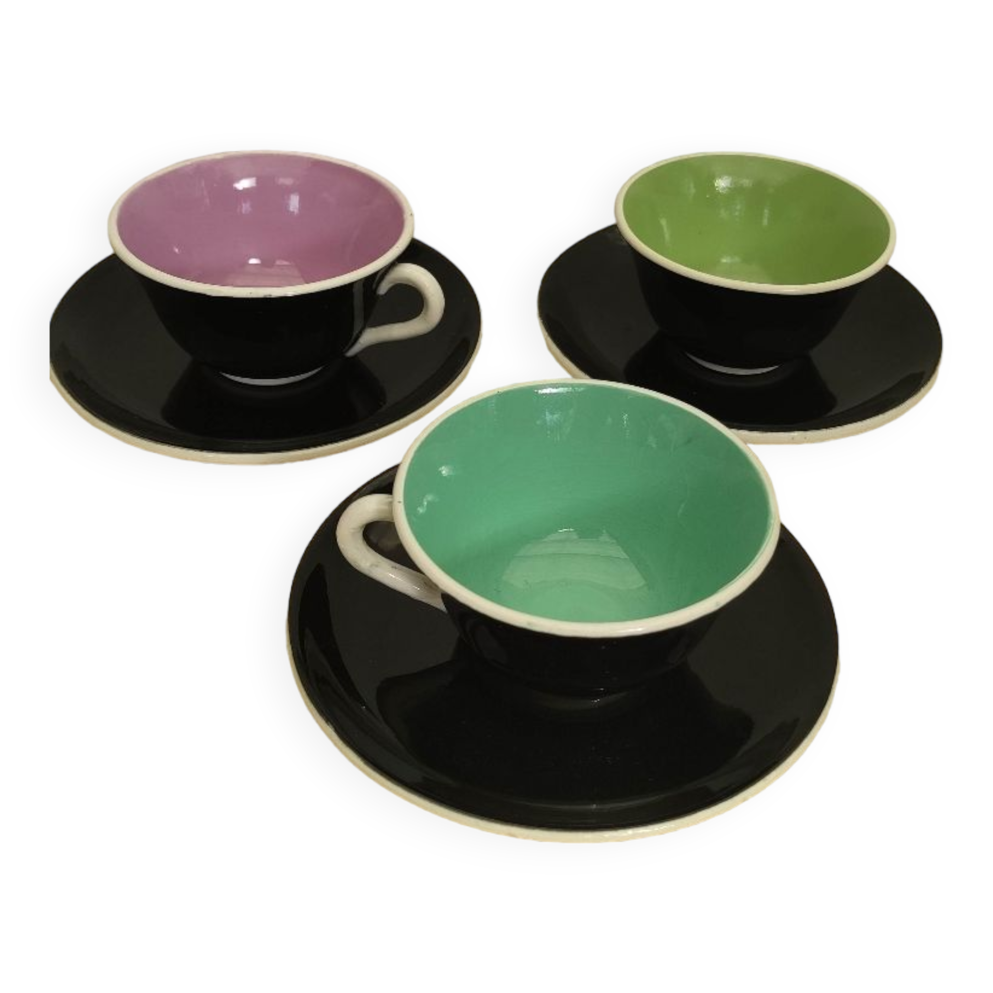 Coffee cups with saucers