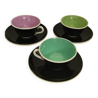 Coffee cups with saucers