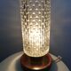 Table lamp nightlight teak and glass 50/60