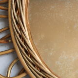 Rattan sun mirror