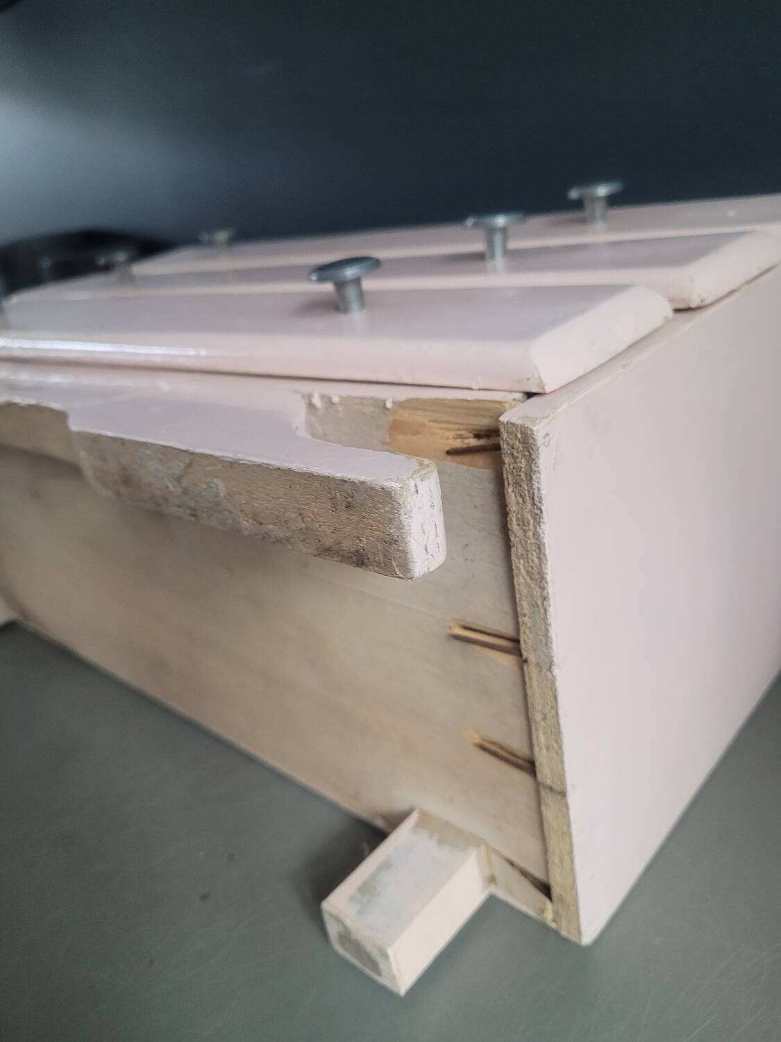 Small art deco wooden chest of drawers