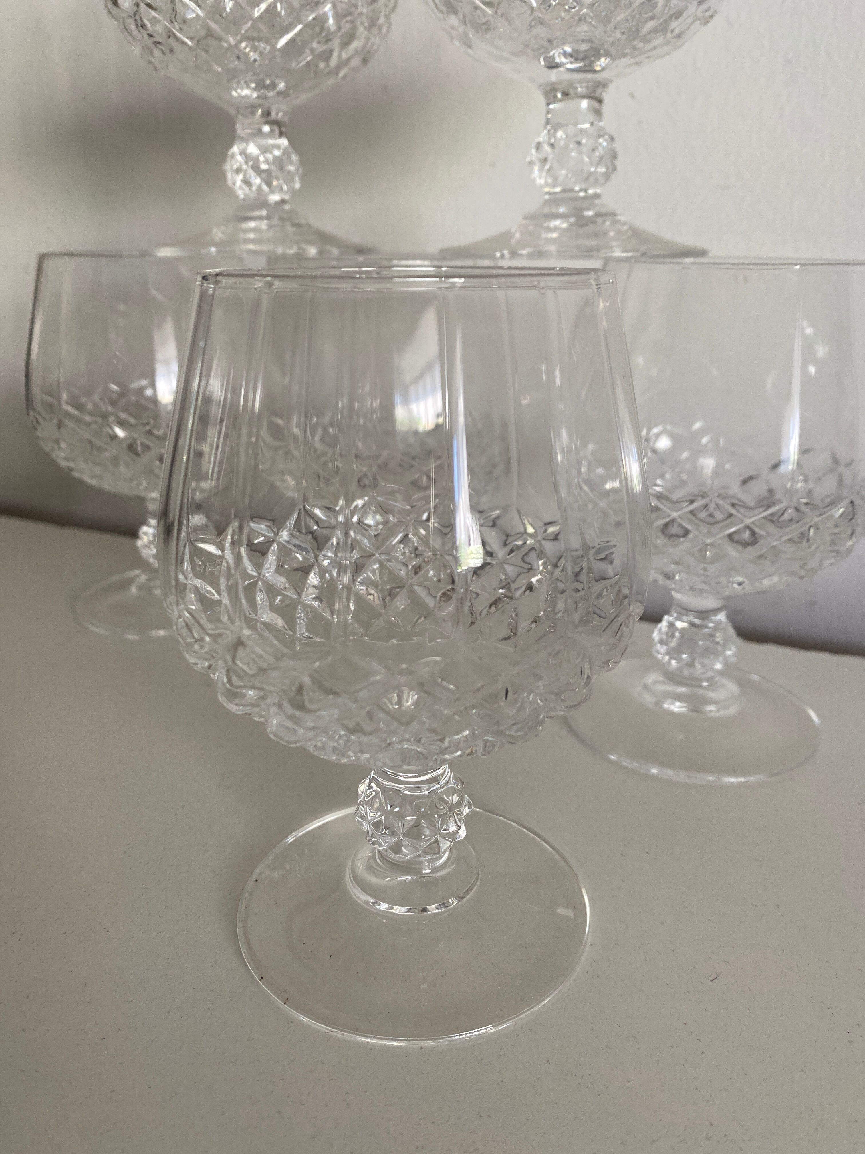 Set of 6 cognac glasses