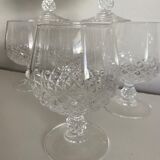 Set of 6 cognac glasses