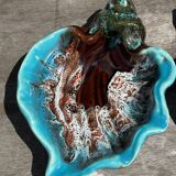 Pair of 60s-70s Vallauris Ceramic Empty Pockets in Shell Shape