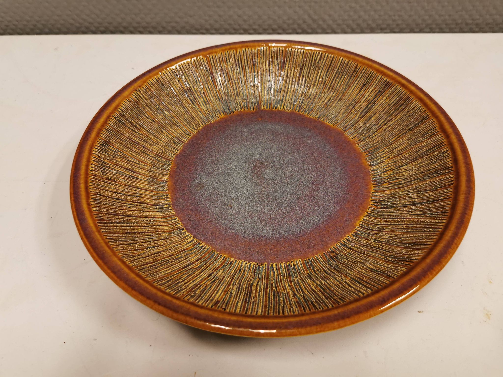 Ceramic dish, from Danish Søholm.  Estimated 1970-1980s