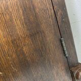 Antique wooden bench with pinned construction