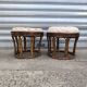 Paire de tabourets en rotin
