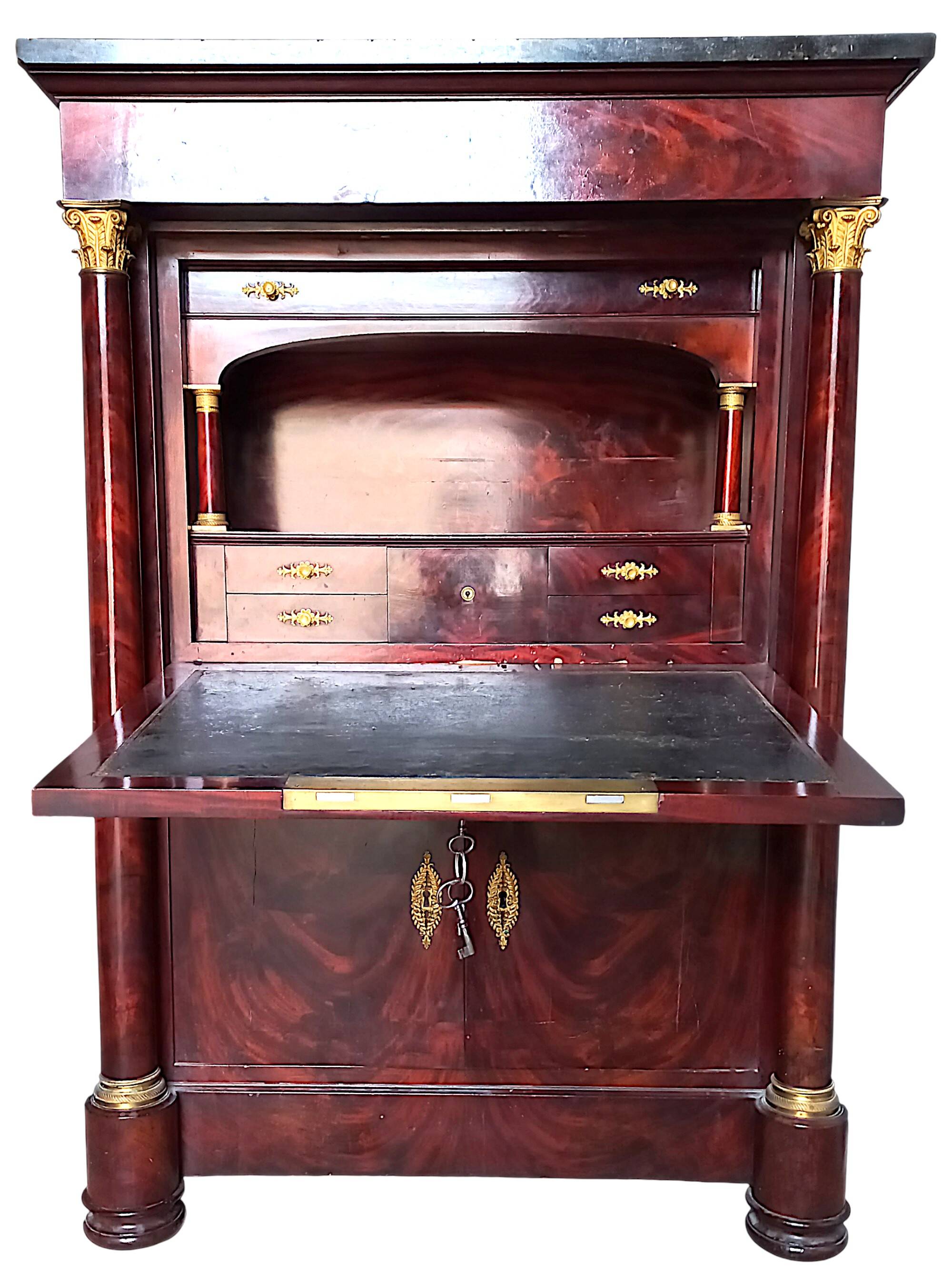 Empire Period Corinthian Bronze Secretary