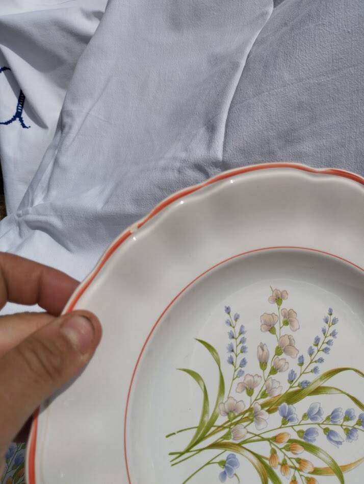 6 deep plates – Capôa earthenware – vintage Portuguese