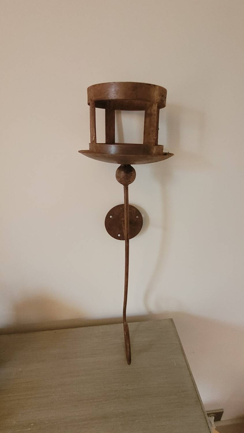 Pair of outdoor candlesticks