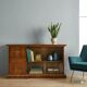 Antique Art Deco display cabinet in walnut and maple veneer, 20th century.