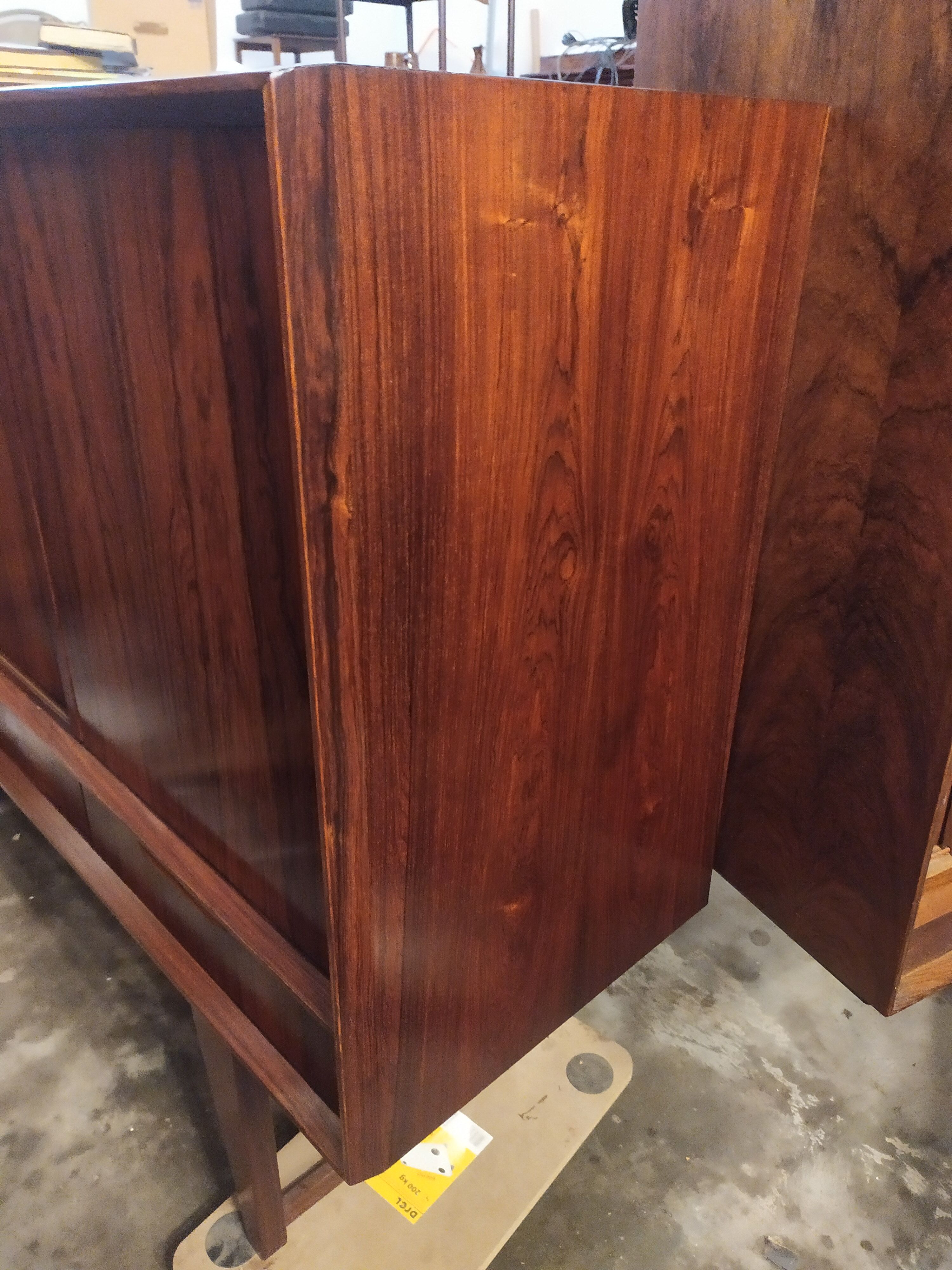 Danish rosewood sideboard with bar cabinet by E. W. Bach, 1960s