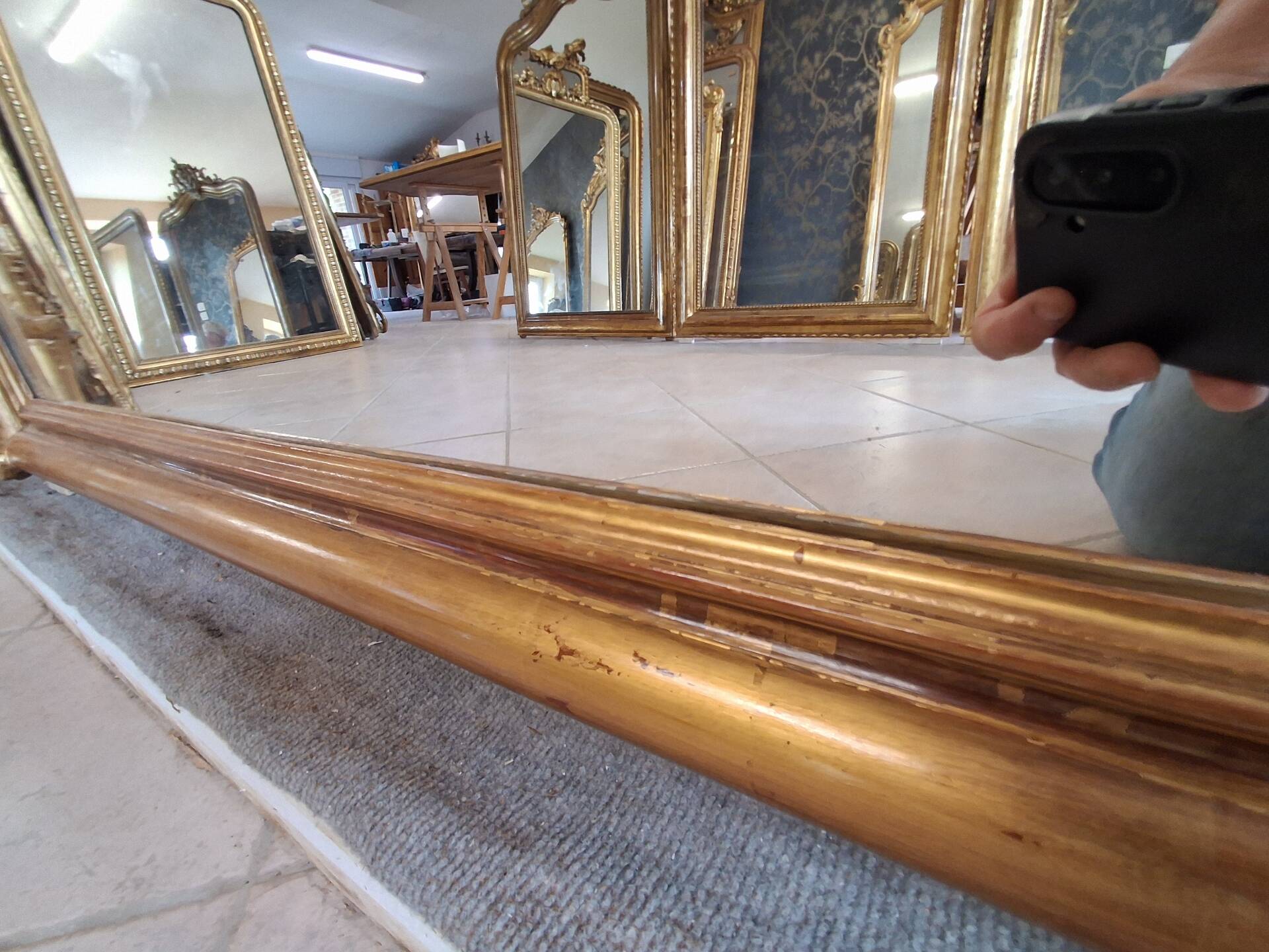 Miroir époque XIX 186 x 126