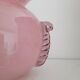 Vase en verre soufflé rose pastel 1980s