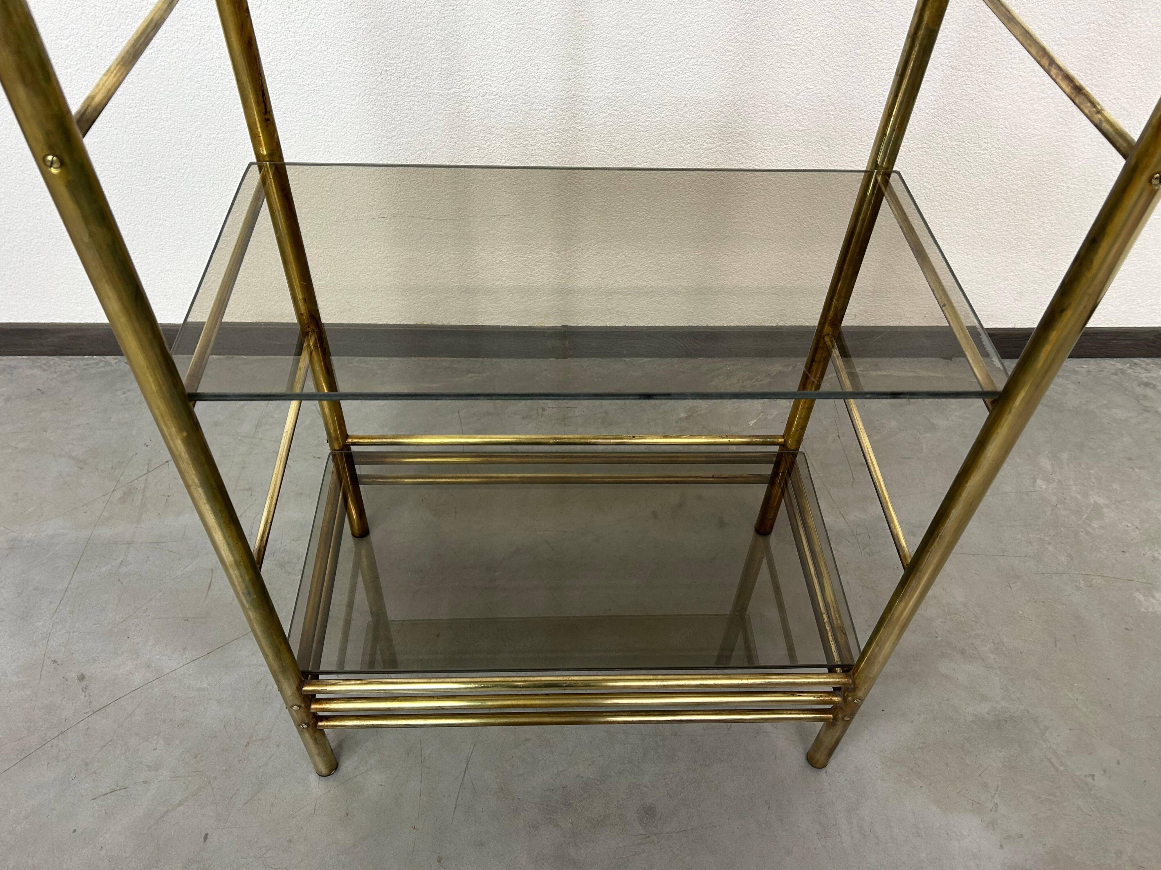 Mid-century design brass shelf