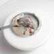 1960 Round white opaline