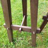 Paire de tabourets en corde tressée et pin sablé