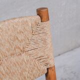 Charlotte Perriand 'Bauche' Model 19 Mid-Century French Rush Dining Chairs