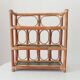 Vintage wall shelf in bamboo and rattan 70s/80s