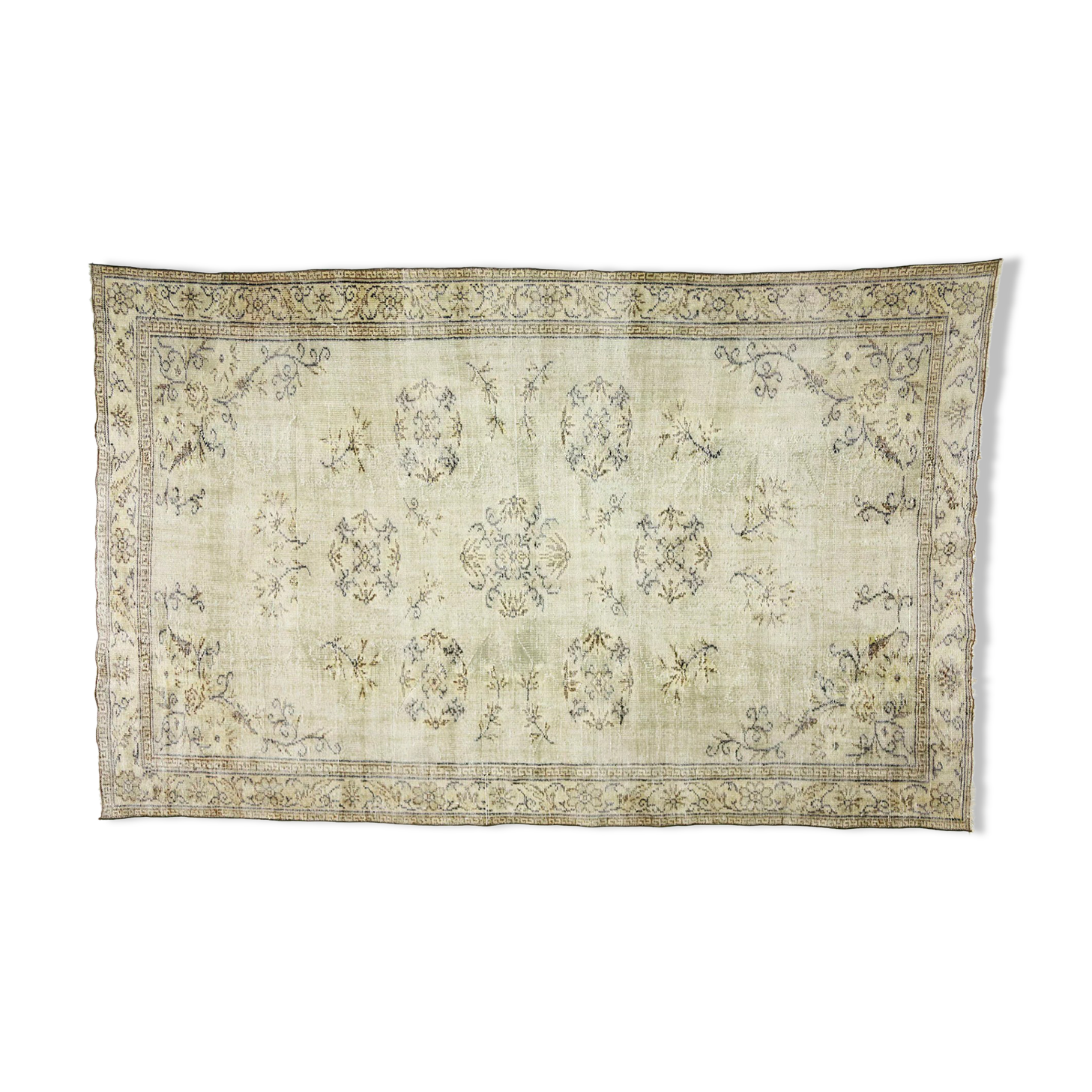 Anatolian handmade vintage rug 302 cm x 199 cm