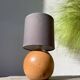 Lampe boule en bois tourné 1989o