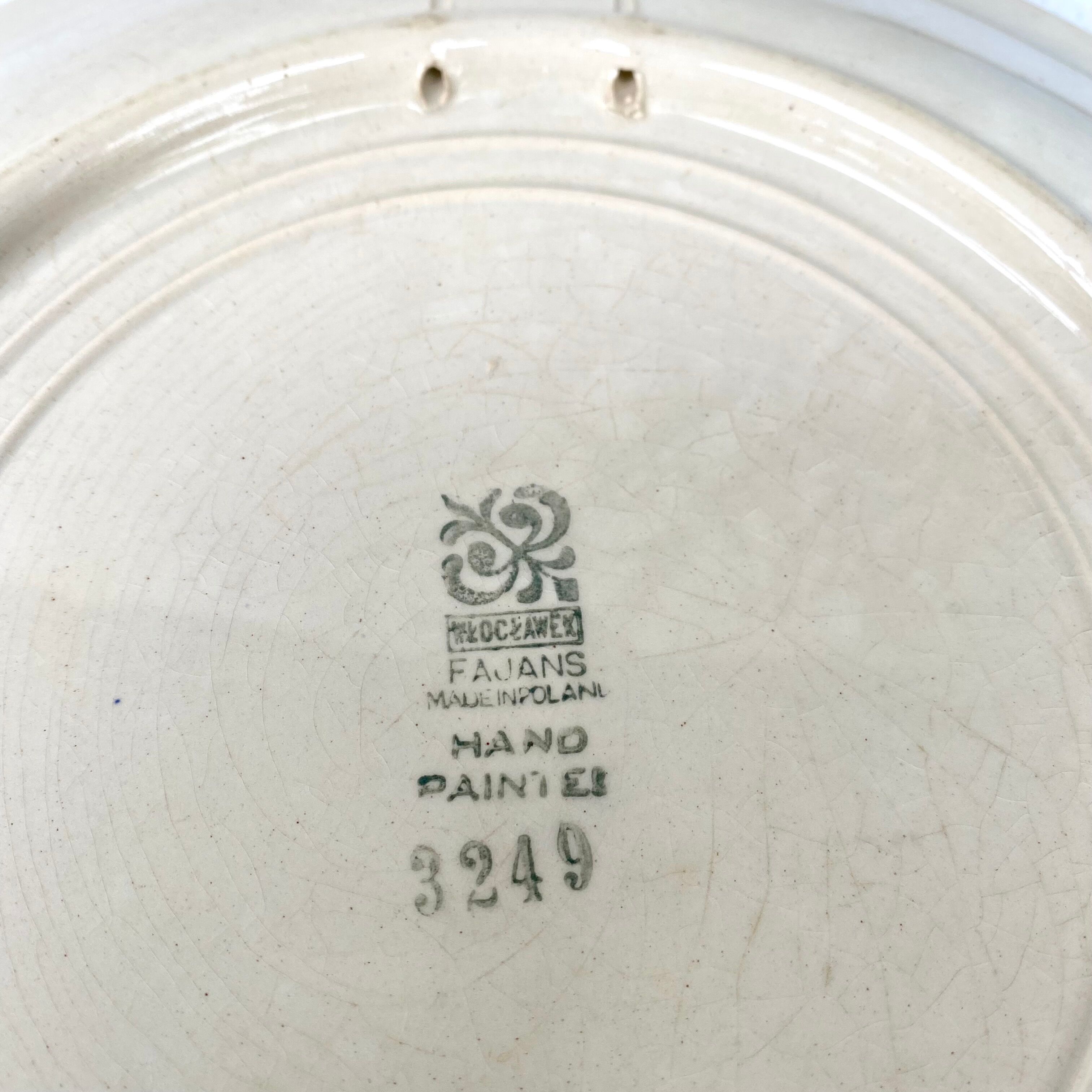 Wall plate in faience Poland Fajans