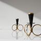 Mid-century modern metal candlestick holders by Gunnar Ander for Ystad Metal, Sweden, set of 2