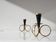Mid-century modern metal candlestick holders by Gunnar Ander for Ystad Metal, Sweden, set of 2
