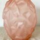 Art Deco vase in pink frosted glass