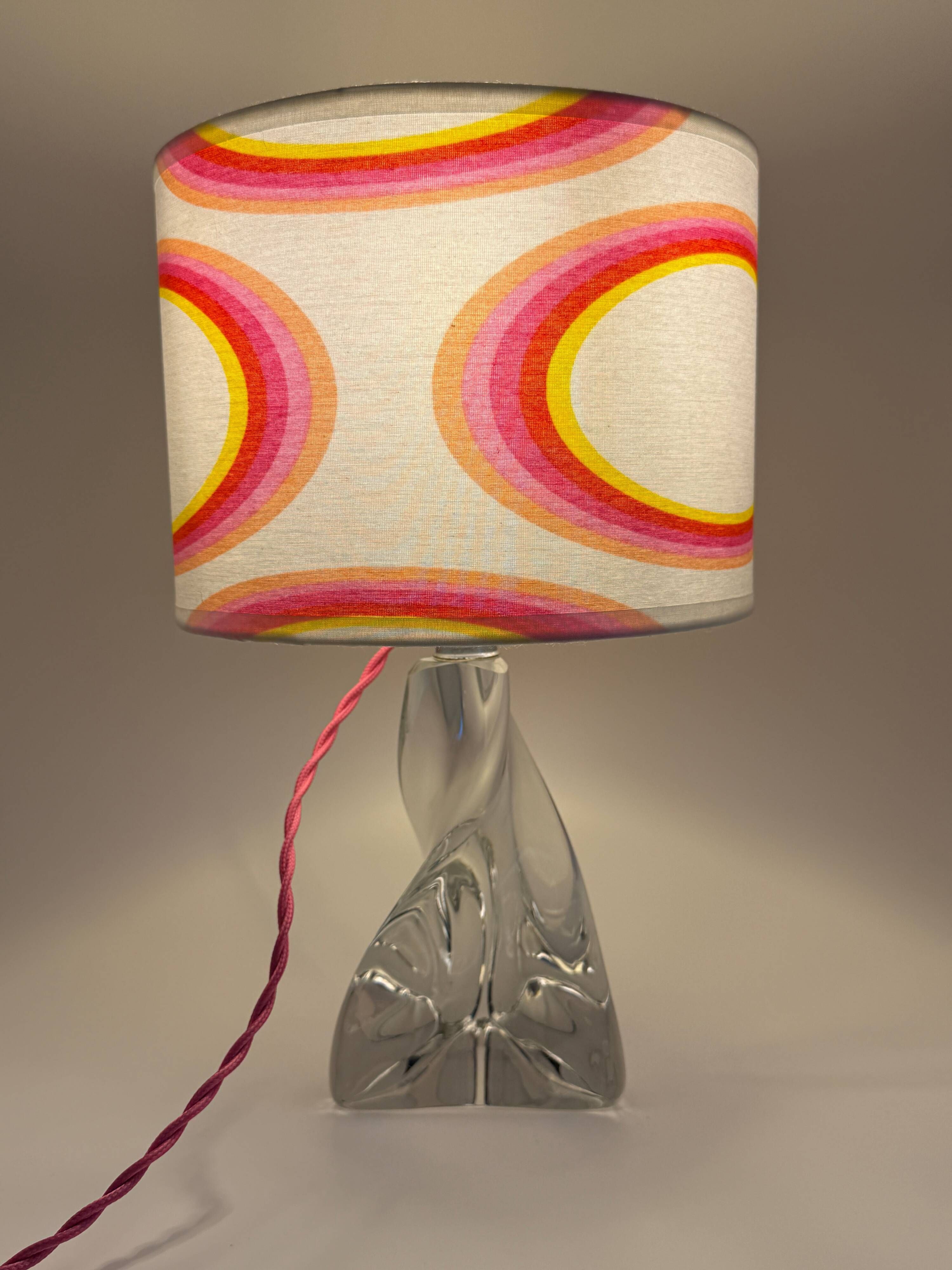 Lamp • Lorraine Crystal • France • 1950 • Custom lampshade