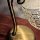 Lampe vintage en laiton et cristal taillé