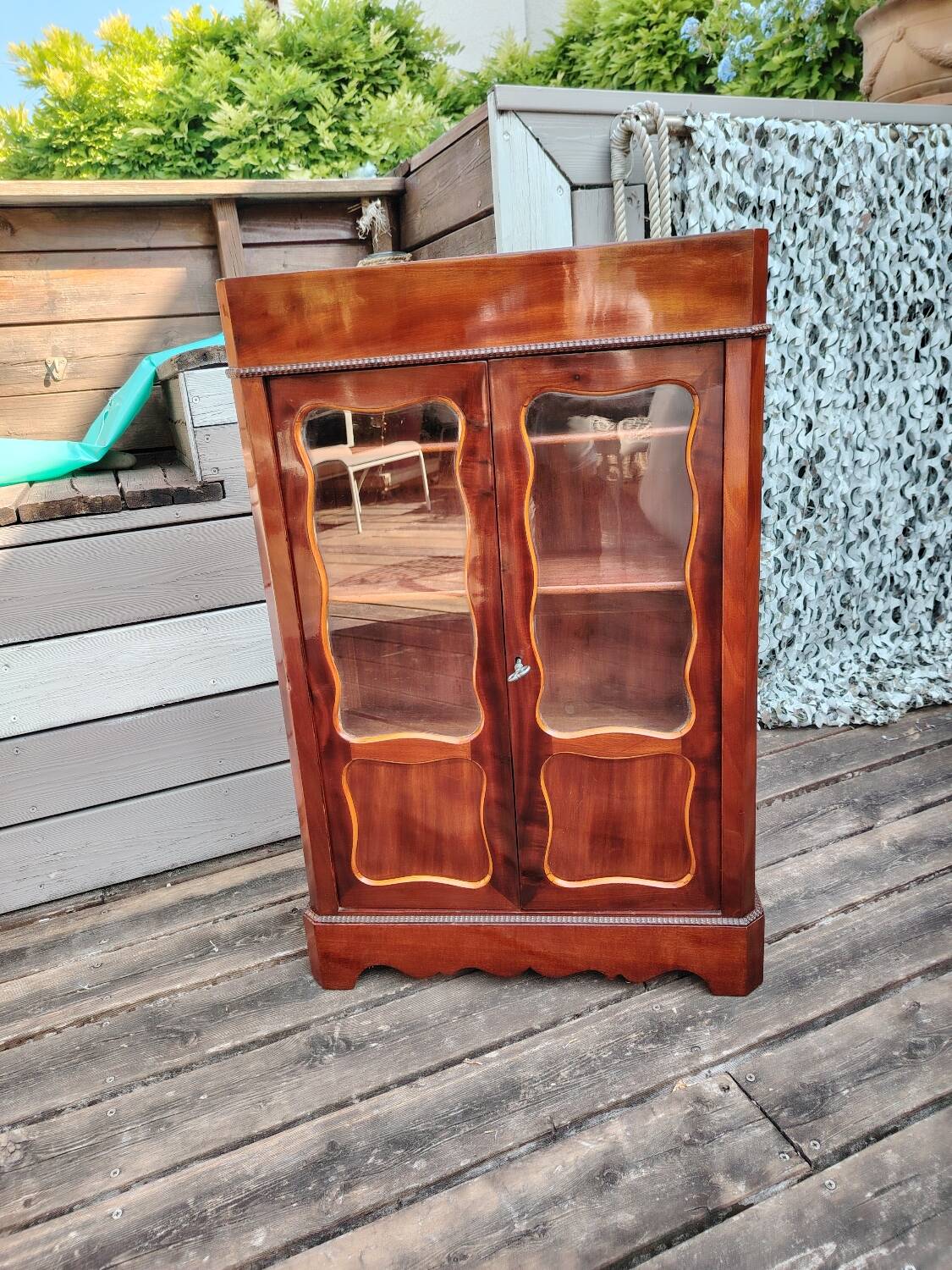 Petite vitrine acajou 19em