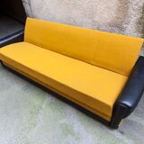 The 1970s gold and black Daybed couch