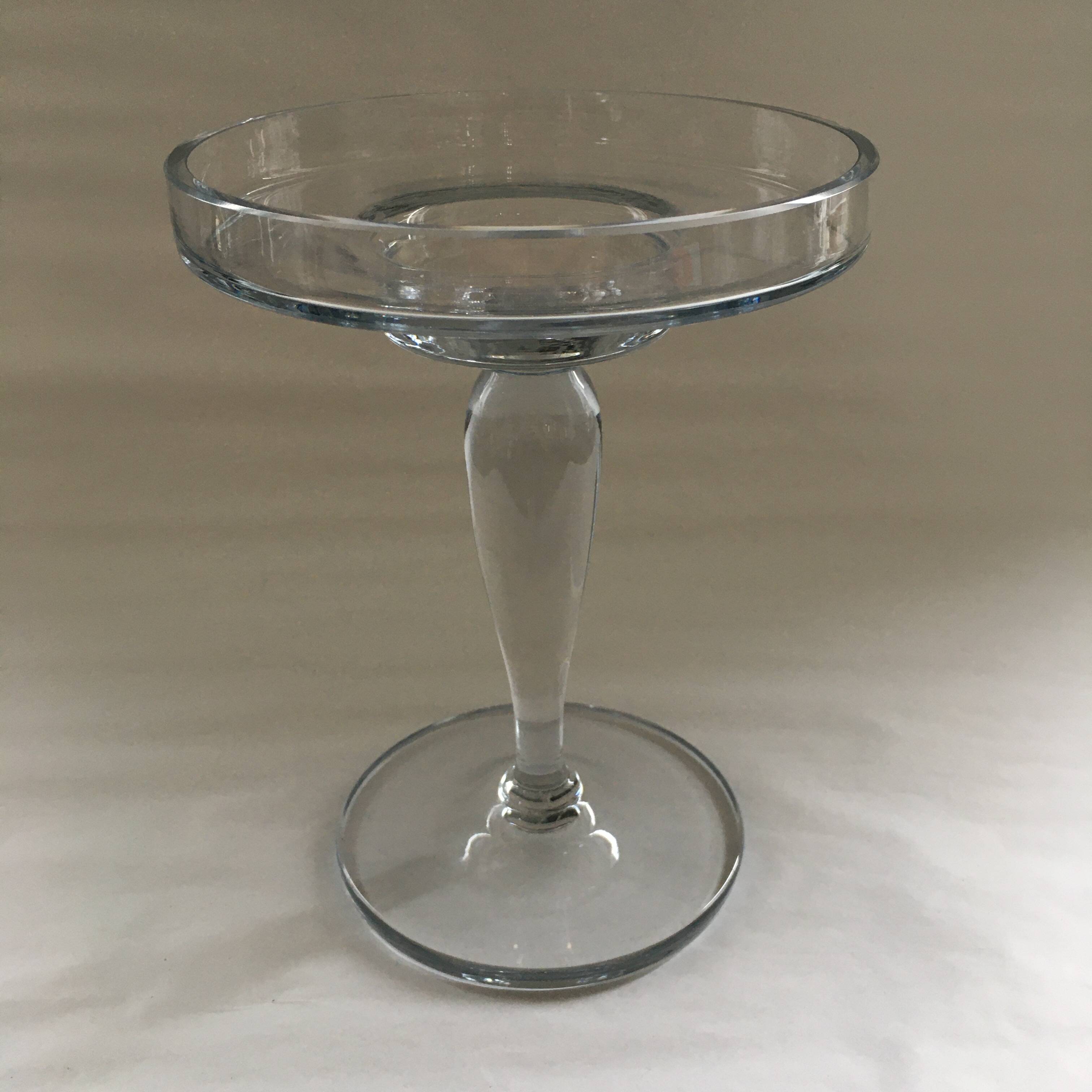 Large glass candle holder