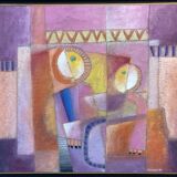 Humberto Tezcucano (Mexico 20th century), Oil on panel, abstract composition