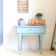 Bedside vintage blue feet compass